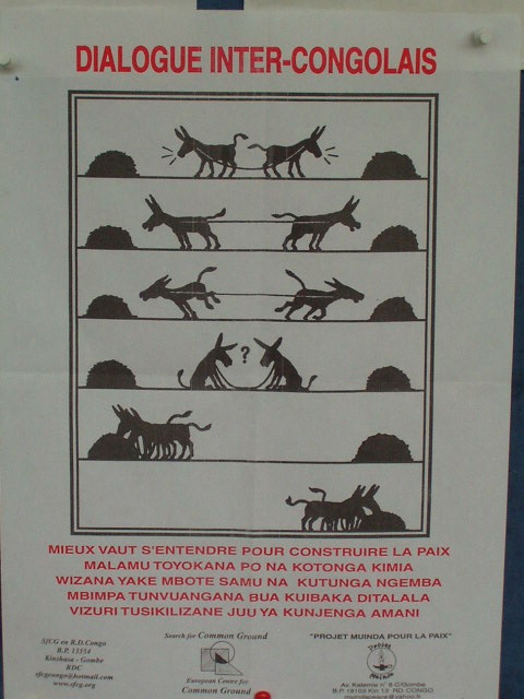 a poster about the inter-congolese dialogue i found at the university